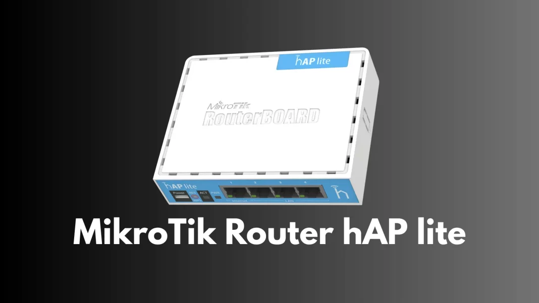 MikroTik RB941 hAP lite with ports visible
