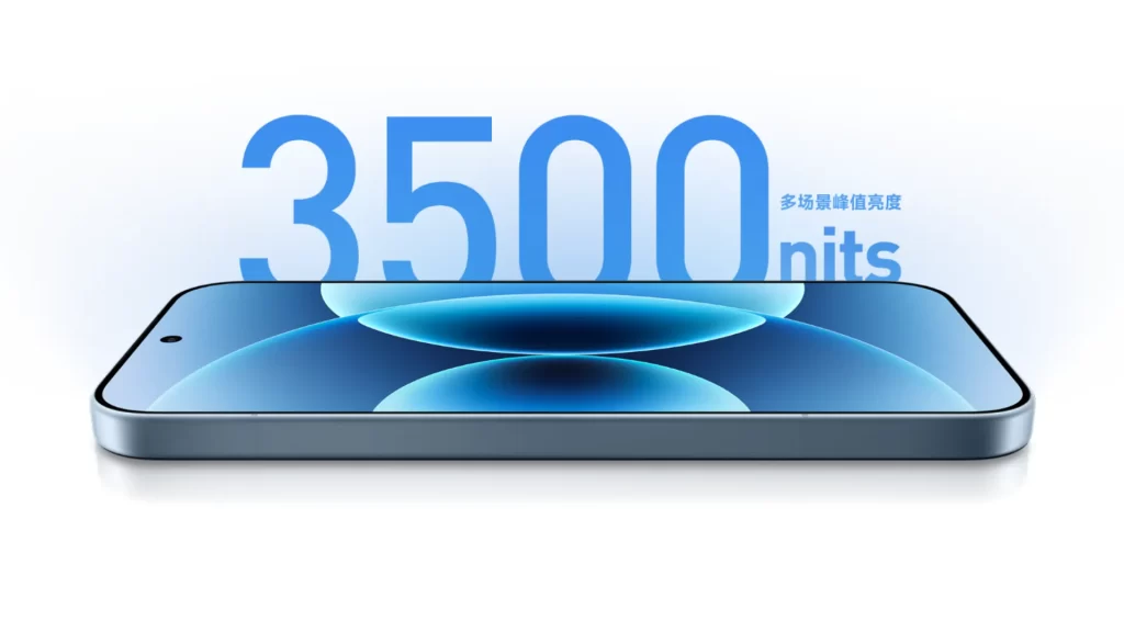 up to 3,500 nits peak brightness