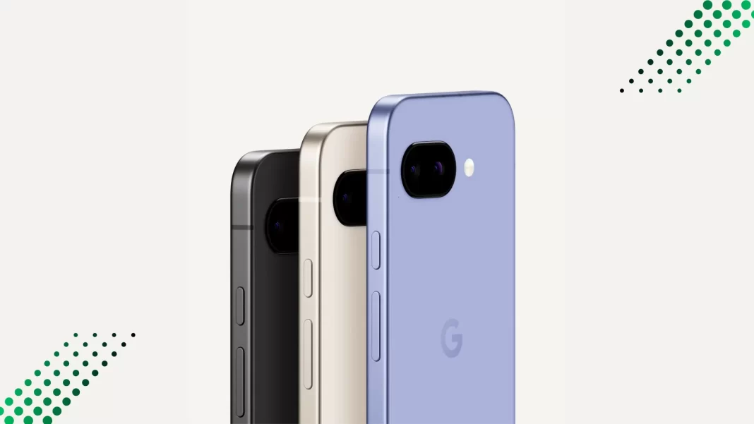 Google Pixel 9a in Iris 6.3-inch 120Hz OLED and rear camera bar