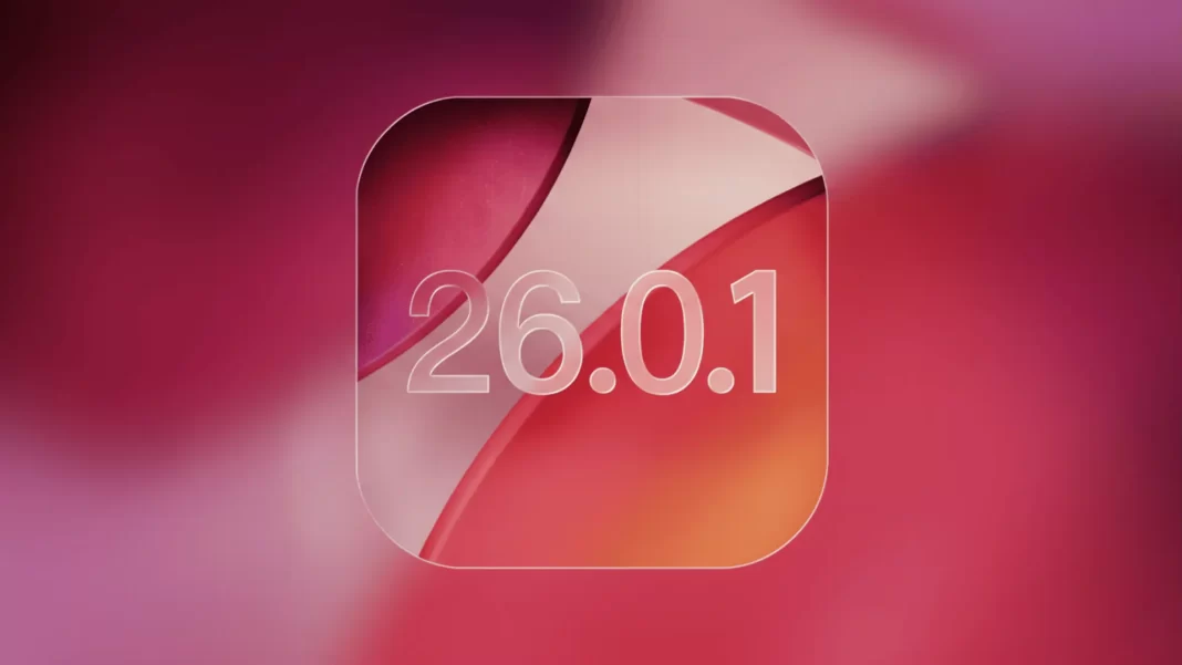 iPhone 17 showing iOS 26.0.1 Software Update screen