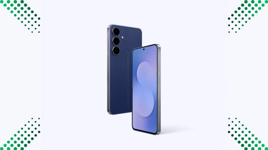 Samsung Galaxy S25 FE (2025) showing 6.7-inch display and triple camera