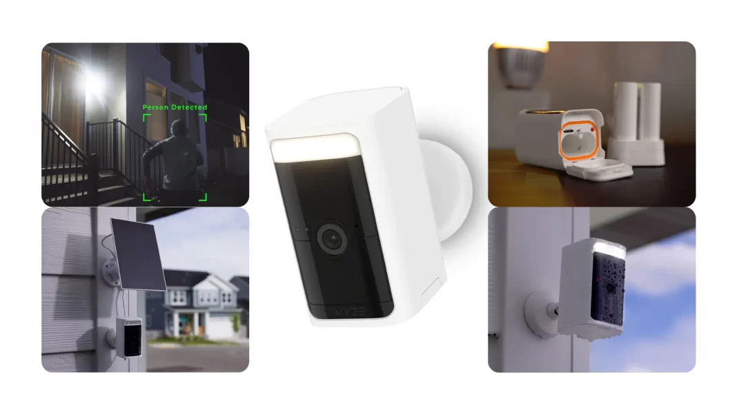 Wyze Battery Cam Pro mounted on exterior wall