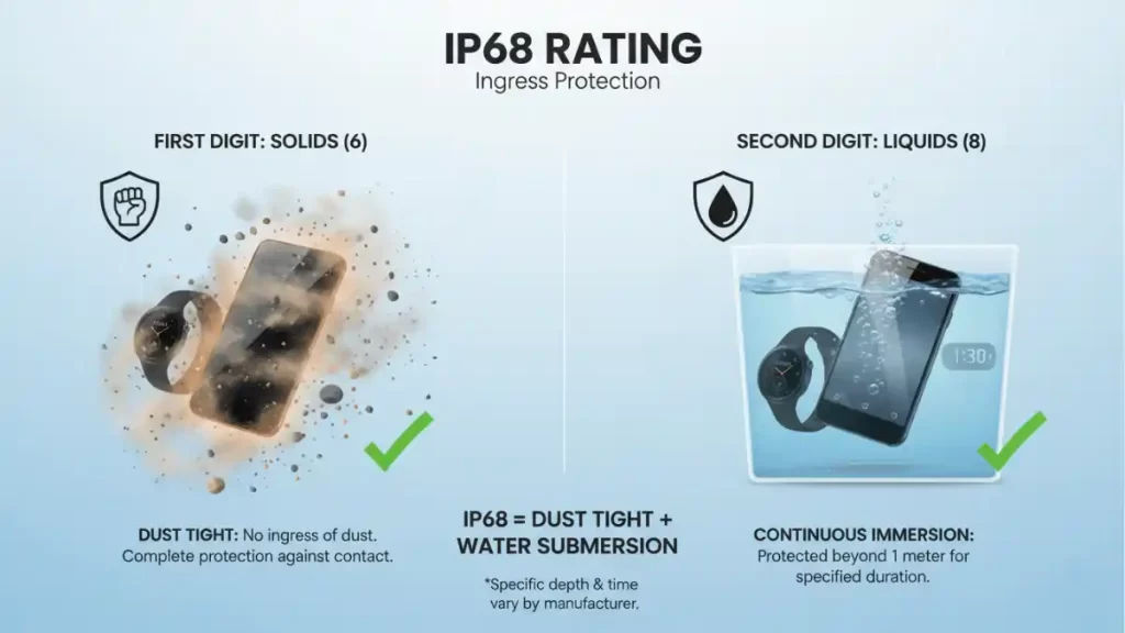 IP68 rating is an international standard that classifies the degree of protection provided by electrical enclosures against the intrusion of solid objects and liquids.