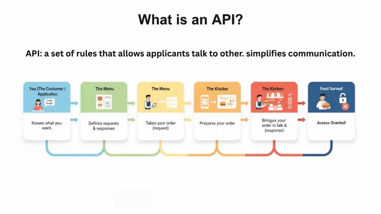 API: a set of rules that allows applicants talk to other. simplifies communication.