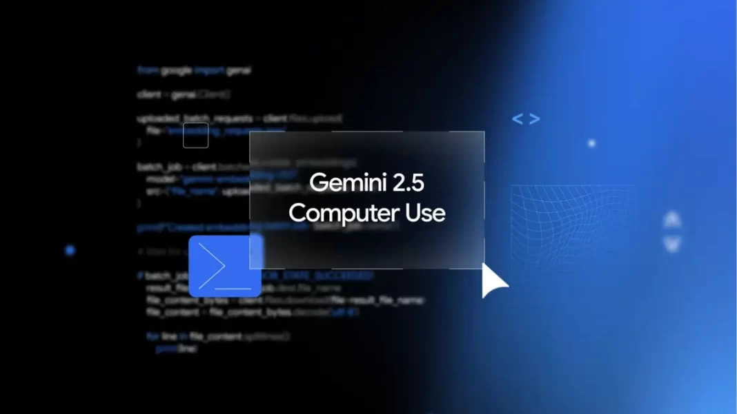 Gemini Computer Use agent loop with screenshot and action.