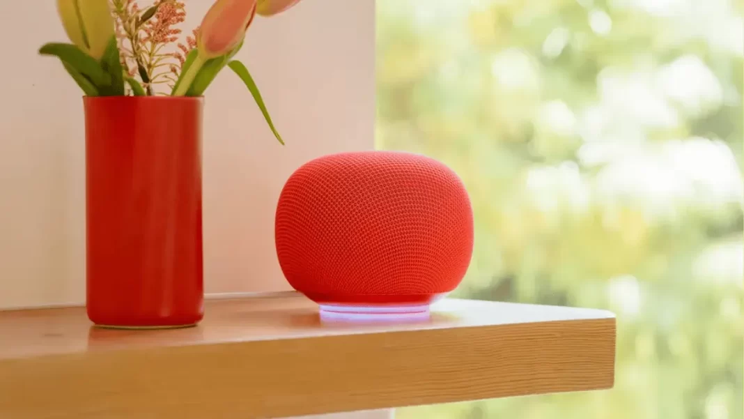 Google Home Speaker in Berry color with light ring