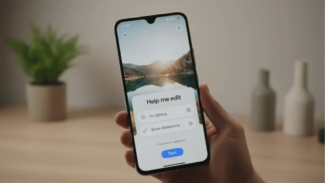 Google Photos Help me edit prompt screen on Android