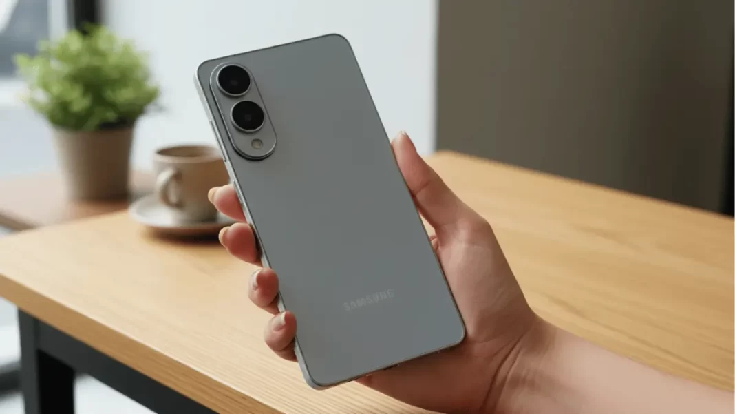 Samsung Galaxy S25 Edge 5.8mm slim side profile in Titanium Silver.