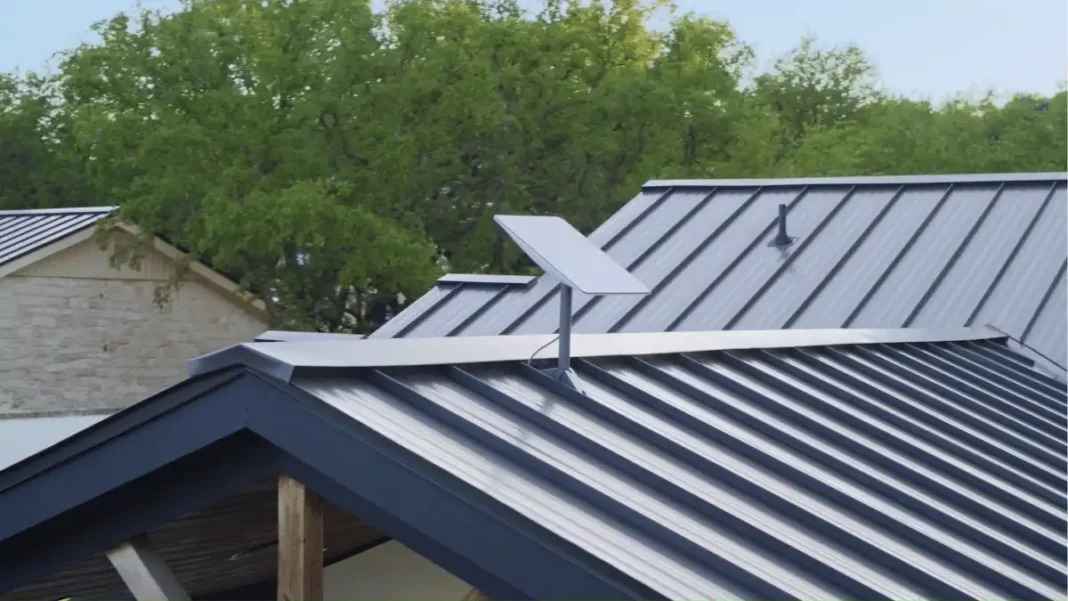 Starlink satellite dish installation in India with gateway station infrastructure ahead of 2025 commercial launch showing phased-array antenna technology