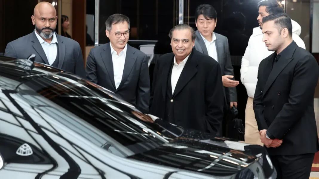 Samsung Chairman Lee Jae-yong meeting Reliance Chairman Mukesh Ambani in Seoul to discuss AI and 6G partnership