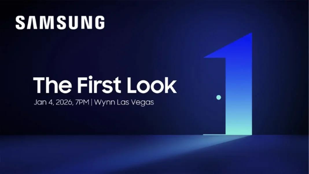 Samsung The First Look CES 2026 official invitation graphic