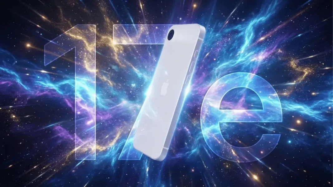 Apple iPhone 17e with A19 chip and MagSafe wireless charging capabilities displayed on premium white surface