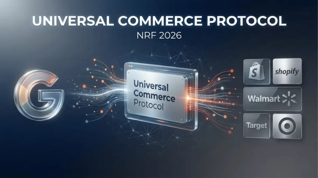 Google Universal Commerce Protocol launch at NRF 2026 with Shopify Walmart Target enabling AI-powered agentic retail commerce