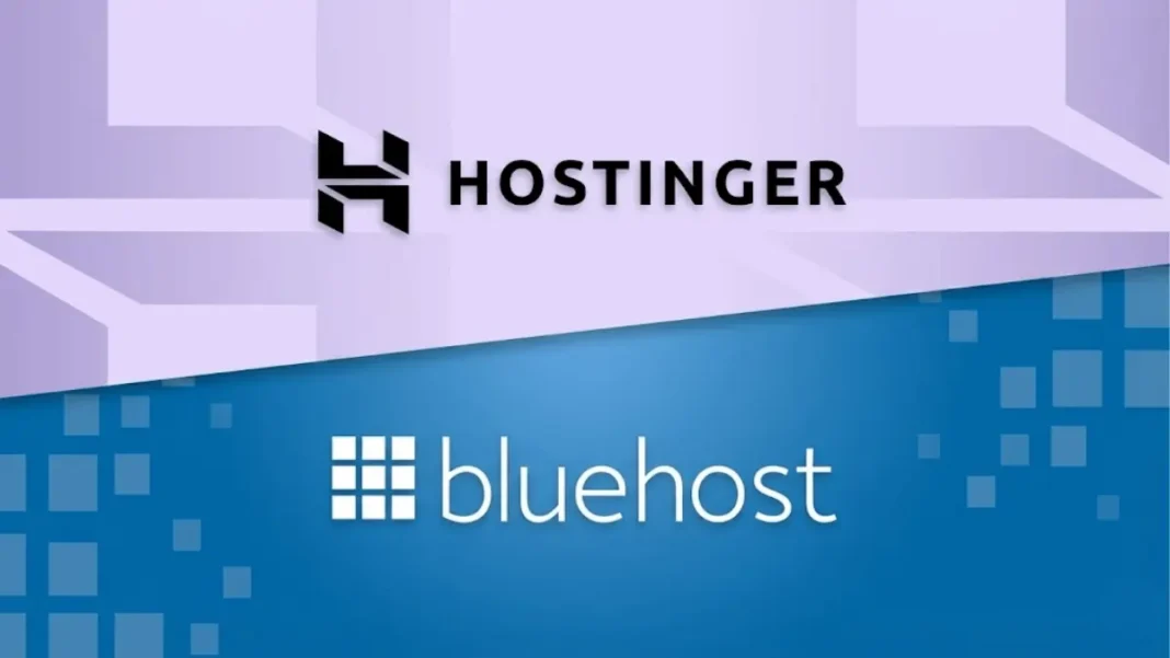 Hostinger vs Bluehost 2026 performance comparison showing speed test results, uptime metrics, and pricing differences for WordPress hosting