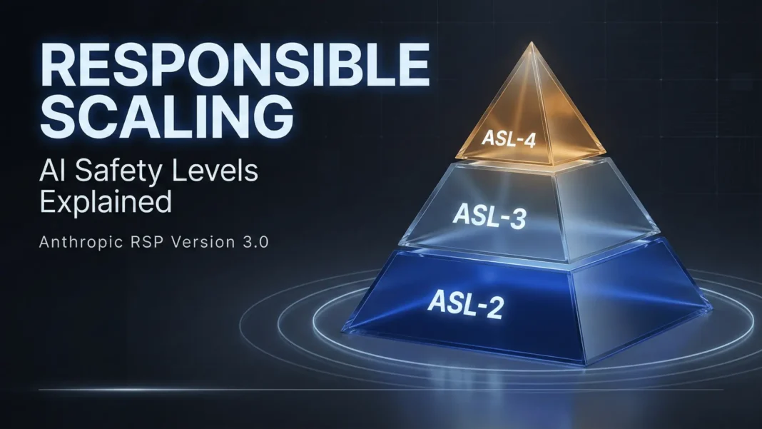 Anthropic Responsible Scaling Policy v3 document with AI safety level framework and risk mitigation structure 2026