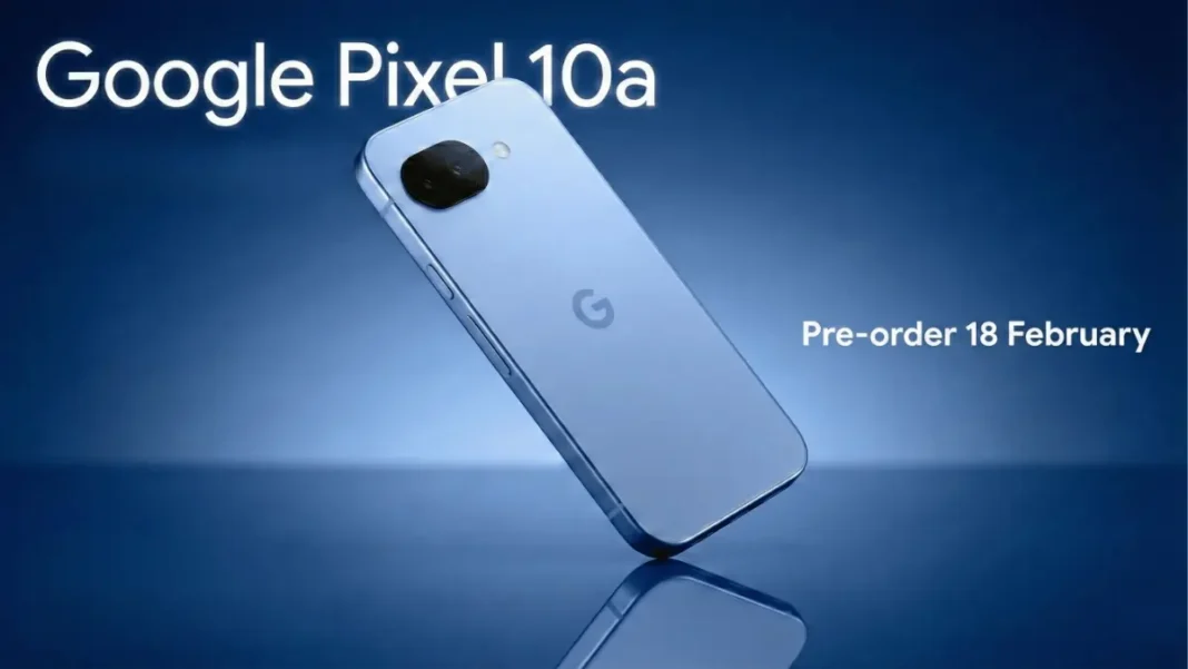 Google Pixel 10a smartphone showcasing 6.3-inch 120Hz OLED display with 48MP camera system and Tensor G4 processor in 2026