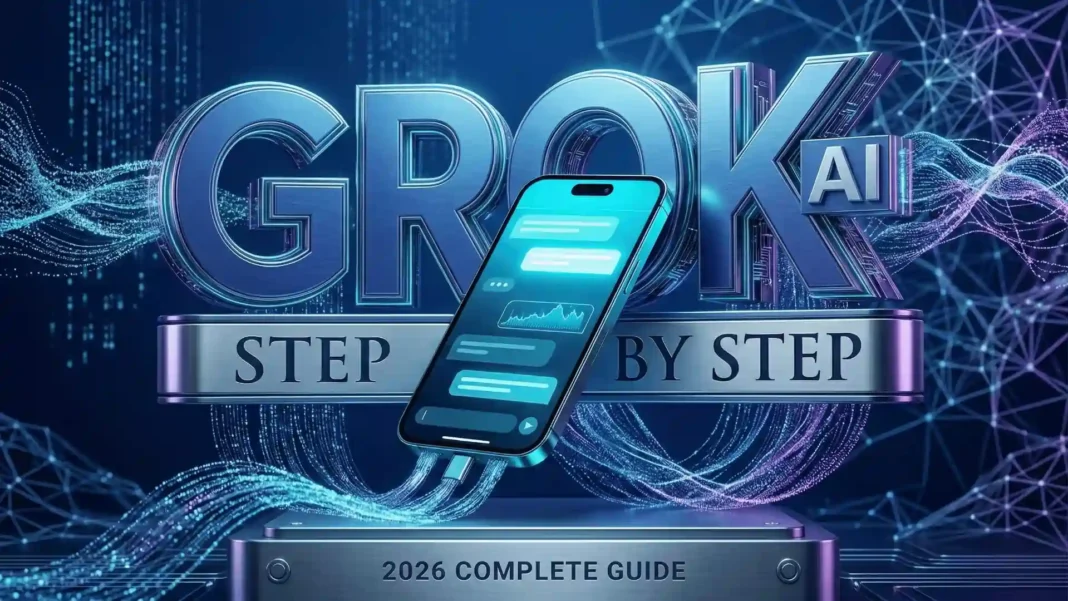 How to use Grok AI on X step-by-step guide interface on smartphone 2026