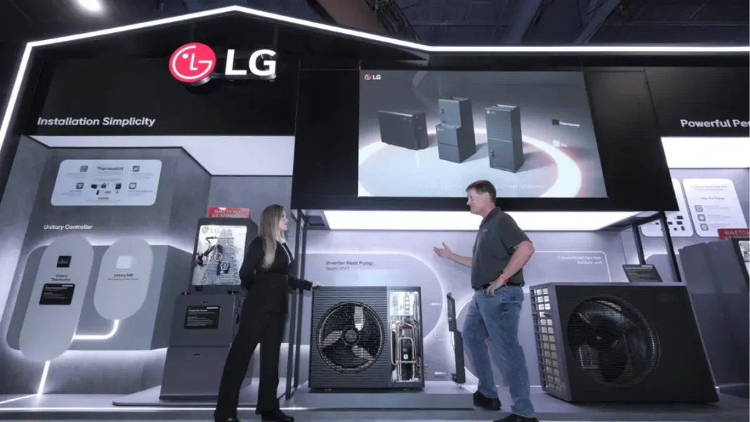 LG HVAC solutions and core components for residential, commercial and AI data center cooling on display at AHR Expo 2026 in Las Vegas