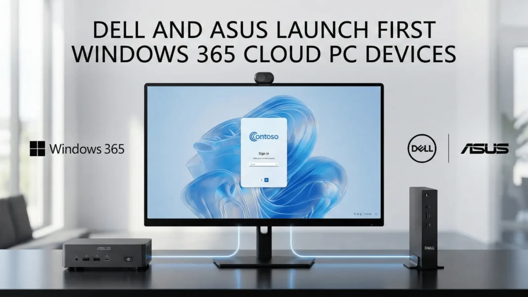 Dell Pro Desktop and ASUS NUC 16 side by side as Windows 365 Cloud PC devices designed for enterprise use in 2026