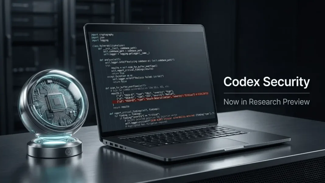 OpenAI Codex Security AI agent scanning code repository for vulnerabilities with threat model dashboard in 2026